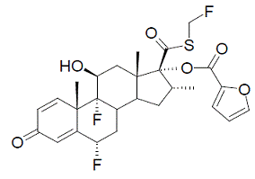 Fluticasone furoate - Structural Formula - Illustration