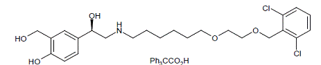 Vilanterol trifenatate - Structural Formula - Illustration