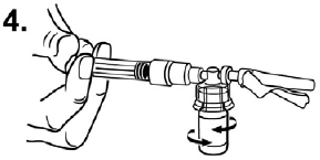 Keeping the plunger rod depressed  - Illustration