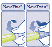 Hold the syringe with the needle pointing
up - Illustration