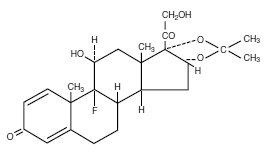 Triamcinolone Acetonide Structural Formula Illustration