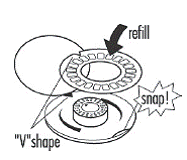 Insert a new refill pack - Illustration