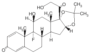 TRIVARIS™ (triamcinolone acetonide injectable suspension) Tablets Structural Formula Illustration