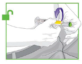 Continue holding the Clear Base firmly against your skin until you hear a second click - Illustration Continue holding the Clear Base firmly against your skin until you hear a second click - Illustration