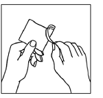 Tear the pouch open at
the notch on the pouch - Illustration