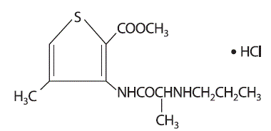 Articaine HCl - Structural Formula Illustration