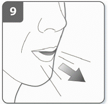 Release the piercing buttons fully - Illustration