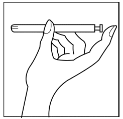 Holding the applicator - Illustration Holding the applicator - Illustration