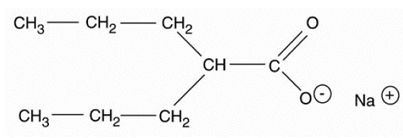 Depacon (valproate sodium) Structural Formula Illustration