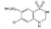 Hydrochlorothiazide - Structural Formula Illustration