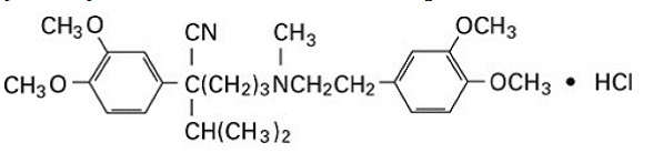 Verapamil hydrochloride - Structural Formula Illustration