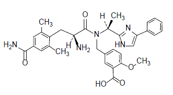 VIBERZI (eluxadoline) Structural Formula Illustration VIBERZI (eluxadoline) Structural Formula Illustration