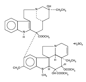 Vinblastine Sulfate structural formula illustration