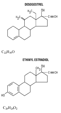 VIORELE (Desogestrel and Ethinyl Estradiol) Structural Formula Illustration