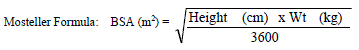 Mosteller Formula