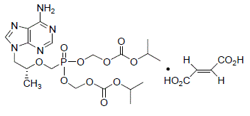 Ttenofovir disoproxil fumarate - Structural Formula - Illustration
