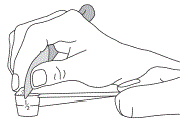 Fill the dosing scoop to the top - Illustration