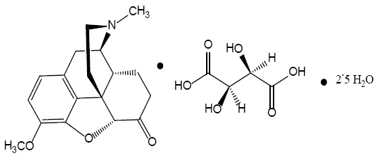 Hydrocodone bitartrate - Structural Formula Illustration 1