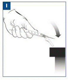 Visually confirm needle is fully engaged into the needle protection device - Illustration