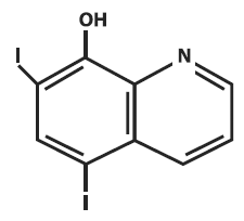 Iodoquinol - Structural Formula Illustration