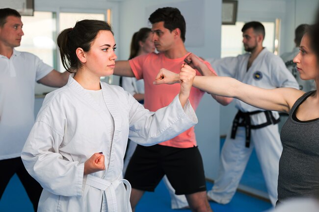 Get into shape and learn self defense by practicing martial arts. 