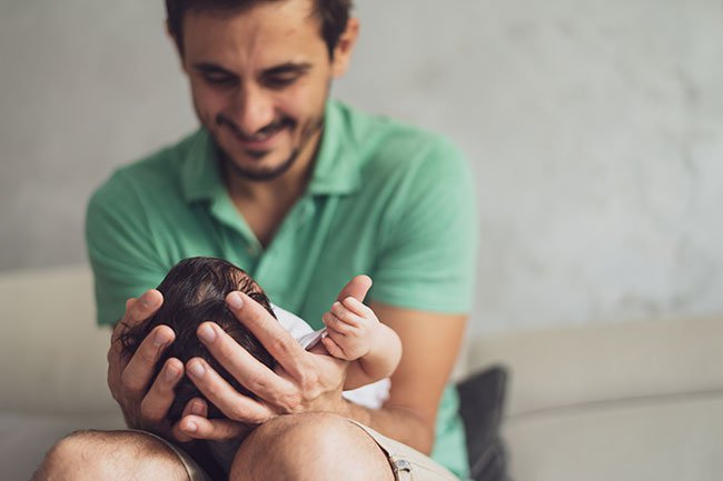 Your newborn is fragile, so always support your baby's head. 