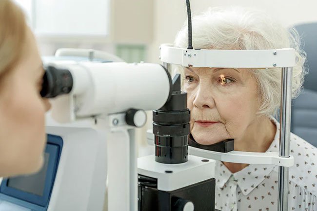 Your pupils react more slowly to changes in light, because your eye muscles are a bit weaker.