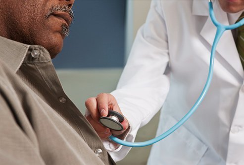 Your doctor listens to your lungs, neck, and heart with a stethoscope during your typical exam.