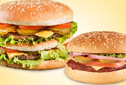 When only a hamburger will do, or a drive-through is your only option, think small.