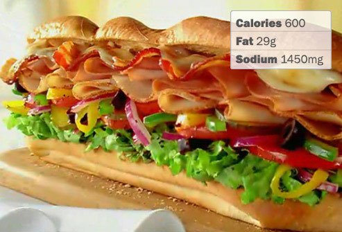 Photo of Subway's 6-inch Chicken and Bacon Ranch Melt.