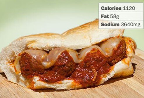 Photo of Blimpie Meatball Parmigiana.