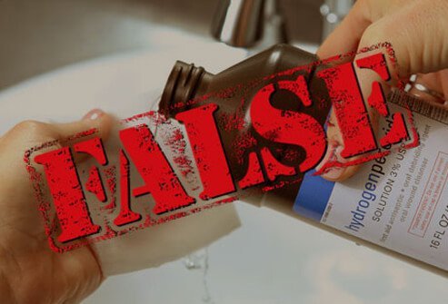 It is a common misconception that you should apply hydrogen peroxide or alcohol to an injury.