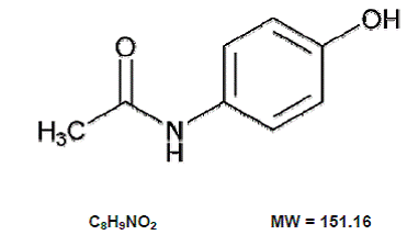 Acetaminophen - Structural Formula Illustration
