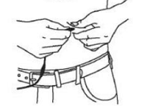 Grasp the skin between 2 fingers - Illustration