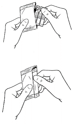Pull off one single-use container from the strip - Illustration Pull off one single-use container from the strip - Illustration