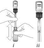 Fill the entire syringe with drug and remove any remaining air - Illustration