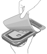 Peel off the compartment cover, exposing the sterile tray - Illustration