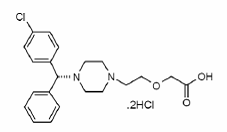 XYZAL (levocetirizine dihydrochloride) Structural Formula  - Illustration