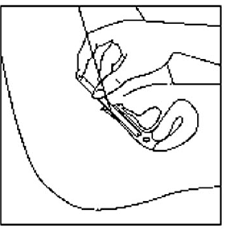 Select the best position for vaginal
insertion of Yuvafem  - Illustration