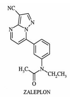 Sonata® (zaleplon) Structural Formula Illustration