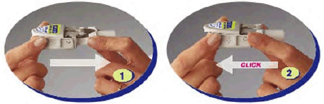 Move the medicine disk to the next blister - Illustration