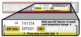 12-month expiration date on the label - Illustration