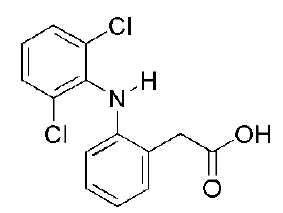 ZORVOLEX (diclofenac) Structural Formula Illustration