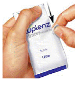 Tear the pouch carefully along the edge - Illustration