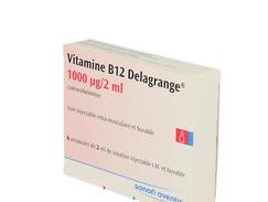 Vitamine b12 delagrange 1 000 µg/2 ml injectable et buvable boîte de 6 ampoules de 2 ml