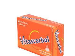 Vitascorbol 1 g, comprimé effervescent, boîte de 2 tubes de 10