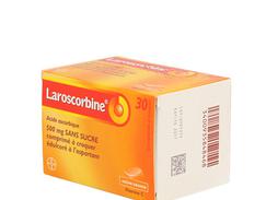Laroscorbine 500 mg sans sucre, comprimé à croquer édulcoré à l'aspartam, flacon de 30