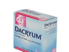 Dacryum, solution pour lavage ophtalmique en récipient unidose, boîte de 15 récipients unidoses de 5 ml